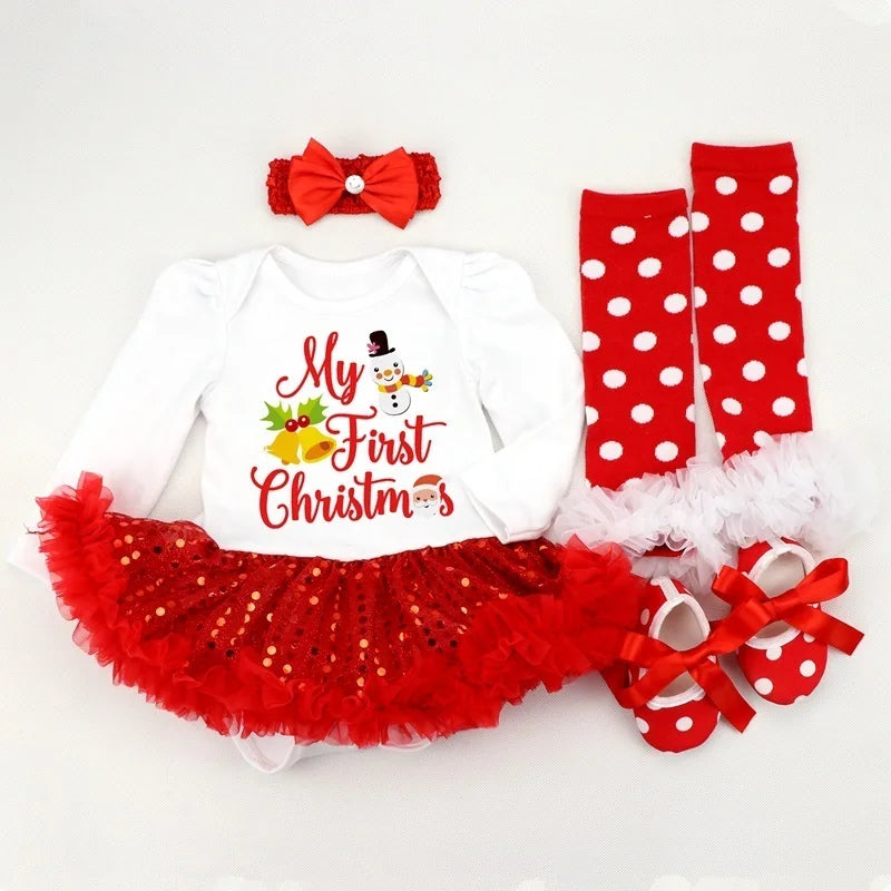 Fancy New Year Baby Girl Carnival Christmas Dress for Girls Spring Bebes Babi Holiday Infantil Clothing Party Tulle Kids Costume
