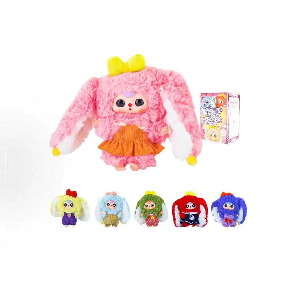 BABY THREE Macaroon Chibiusa Second-generation Series Vinyl Plush Blind Box Trend Decorative Ornaments Surprise.