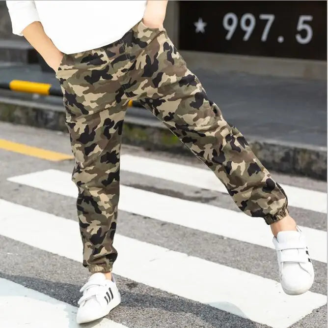 2022 New Boys Pants Children Pants Army Kids Clothes Casual Trousers For Teenage Boys Clothing Sport Fashion Camouflage Clothes