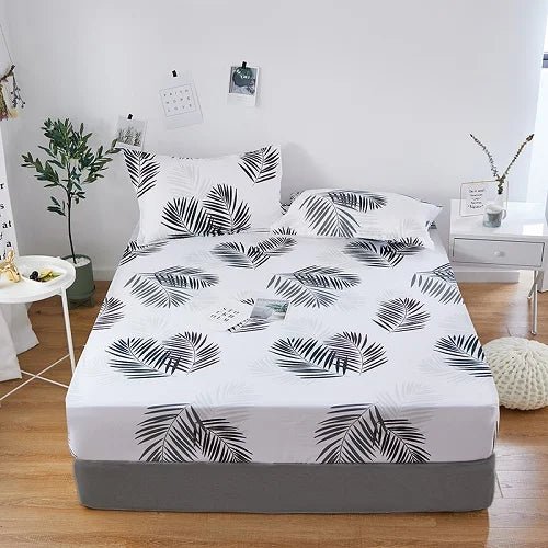 1 piece of bed sheet for bedroom 100%Polyeste Elastic Band Around bedding Fitted Sheet Only (excluding pillowcases)