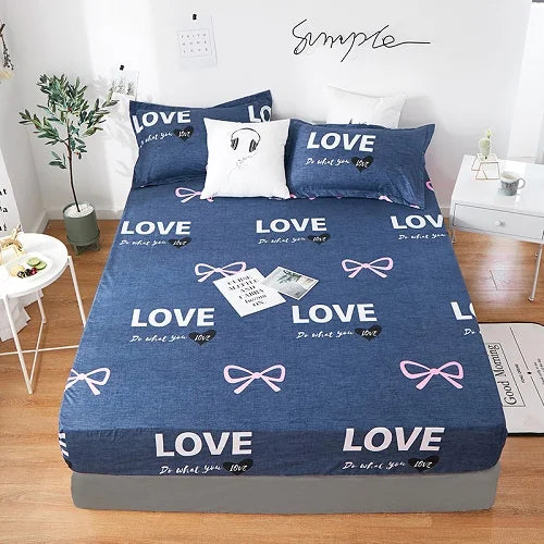1 piece of bed sheet for bedroom 100%Polyeste Elastic Band Around bedding Fitted Sheet Only (excluding pillowcases)