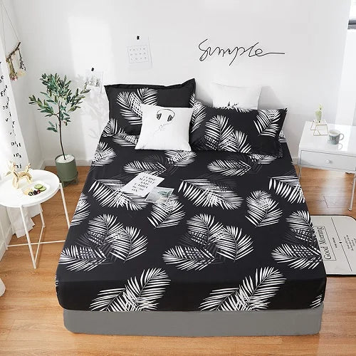 1 piece of bed sheet for bedroom 100%Polyeste Elastic Band Around bedding Fitted Sheet Only (excluding pillowcases)