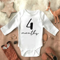 Newborn Baby Monthly Growth Milestone Baby Romper Infant Funny Cute Toddler Jumpsuits Newborn Outfits Bodysuits Boy Girl Clothes