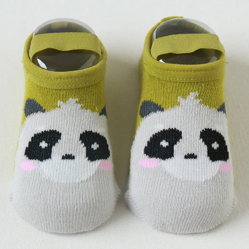 Kids Cotton Socks Cute Cartoon Animal Pattern Comfy Breathable Baby Non-slip Floor Socks