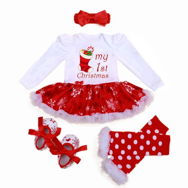 Fancy New Year Baby Girl Carnival Christmas Dress for Girls Spring Bebes Babi Holiday Infantil Clothing Party Tulle Kids Costume