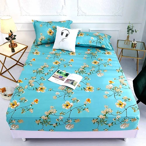 1 piece of bed sheet for bedroom 100%Polyeste Elastic Band Around bedding Fitted Sheet Only (excluding pillowcases)