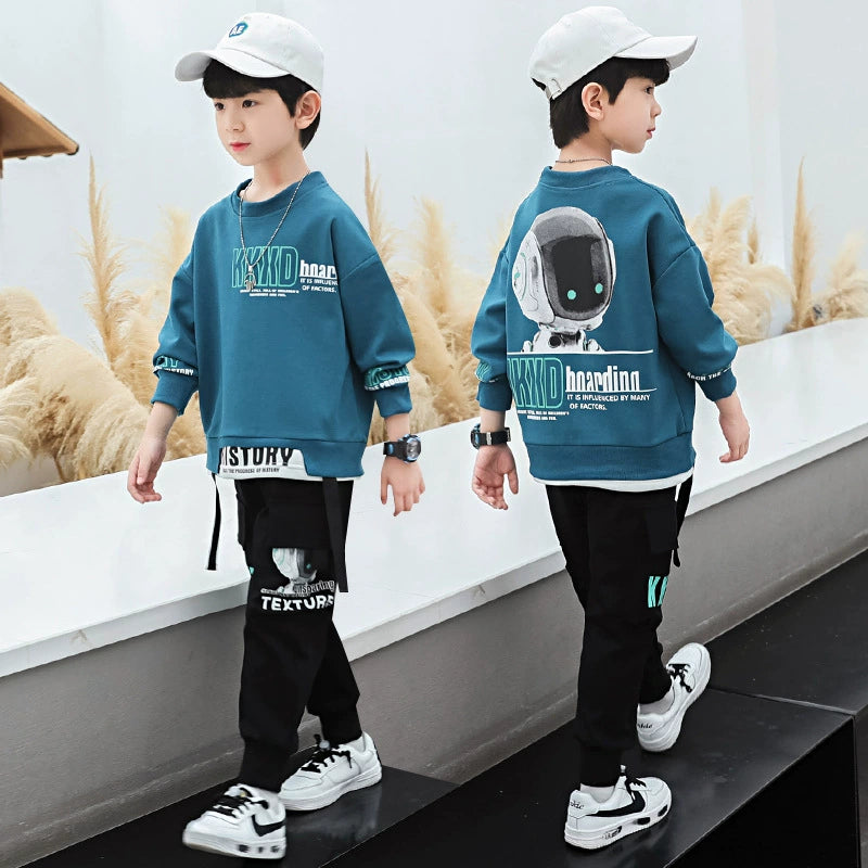 Spring and Autumn Korean Style Handsome Boy's Clothing