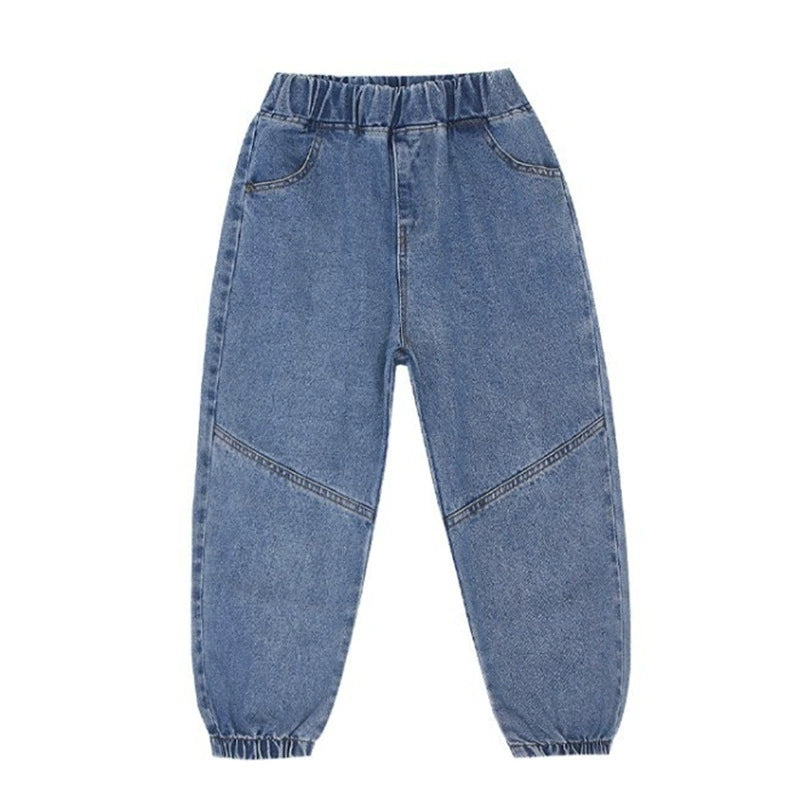 Boys' Denim Spring and Autumn Kids Pants Casual Western Style 2025 Children's Korean Boys Trendy Spring Trousers