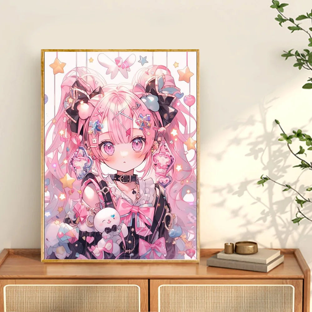 Diamond Painting 2024 Cartoon Girl Picture Full Drill Mosaic Embroidery 5d Diy Cross Stitch Kit Home Decor Gift алмазная мозаика