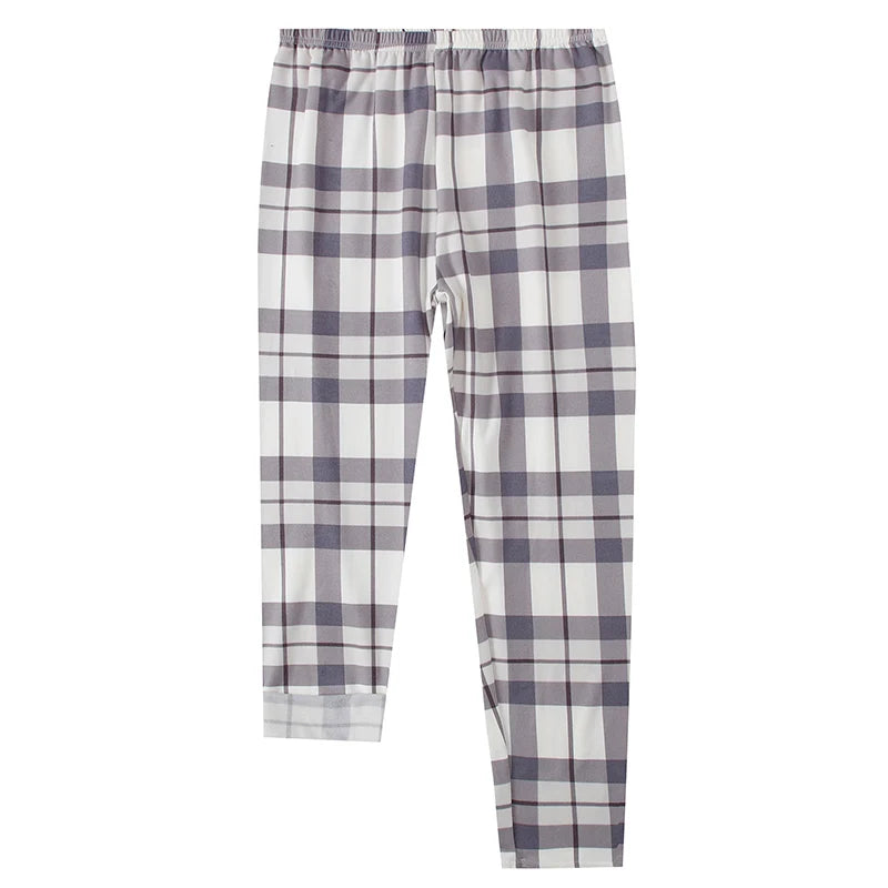 14+ Teen Solid Color T-shirt Plaid Trousers Home Service Girl Round Neck Pajamas Junior High School Boy Leisure Suit Spring And