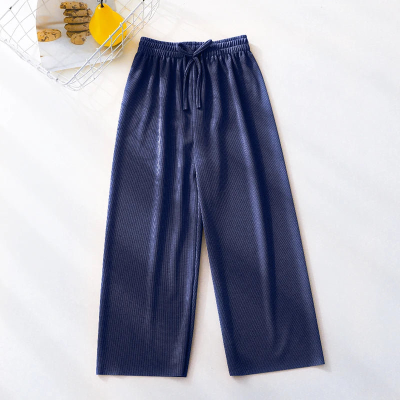 Kids Clothes for Teen Girls Pink Pants 2 To 12 Year Fashion 2022 Summer Green Casual Wide Leg Pants Children Loose Cool Trousers