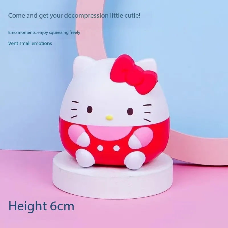 Sanrio Kuromi Cinnamoroll Stress Relief Squishy Kawaii Melody Decompression Anime Cartoon Children's Hand Pinch Toy Healing Gift