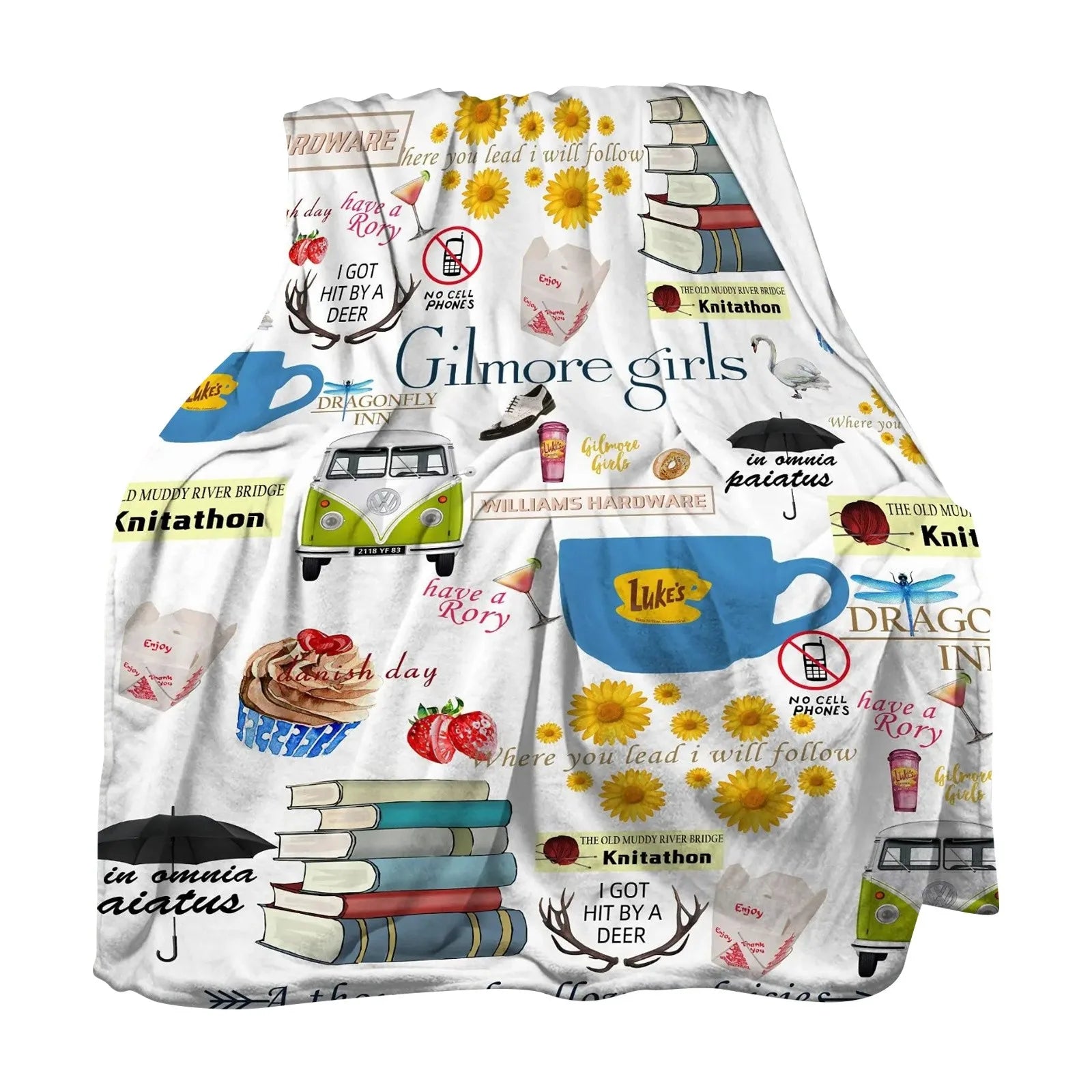 Flannel Digital Printed Blanket Bed Blanket Small Cover Blanket Soft And Comfortable Single-Sided Printing, Bed Sofa Blanket