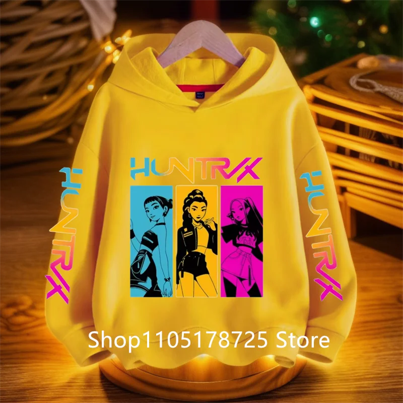 Y2K KPop Demon Hunters Hoodies Teenage Girls Boys Rumi KPop Demon Hunters Hoody Autumn Casual Long Sleeve Children's Clothing