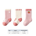 3Pairs Newborn Plush Sock Winter Warm Kids Middle Tube Socks Thicken Velvet Anti-Cold Baby Footwear Cute Cartoon Children Socks