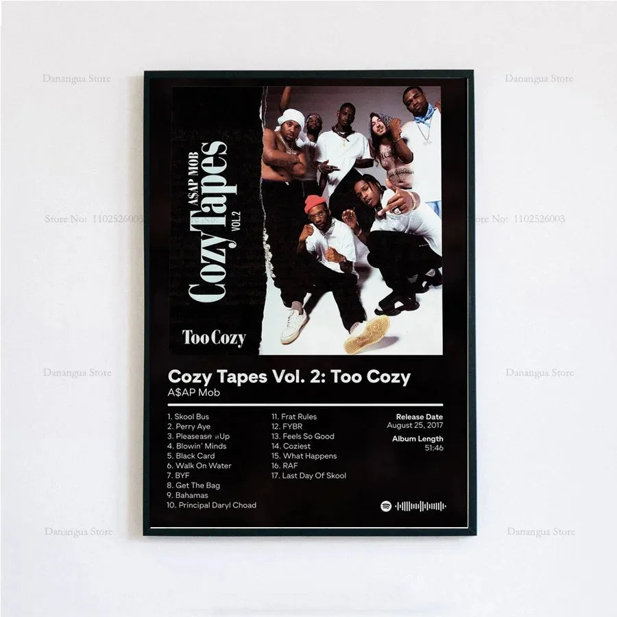 New ASAP Rocky Testing Live Love D.M.B.Tracklist Music Album Cover Poster Prints Wall Art Painting Picture Photo Room Home Decor