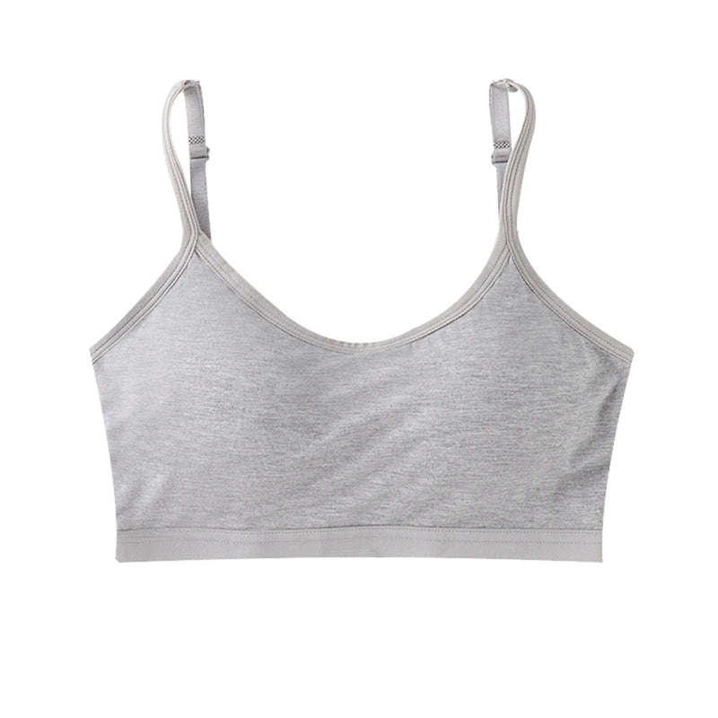 Teen Girls Cotton Tube Top Underwear Student Girl Bra No Steel Ring Thin Bra Sports Underwear Vest Teen Underwear Training Bra