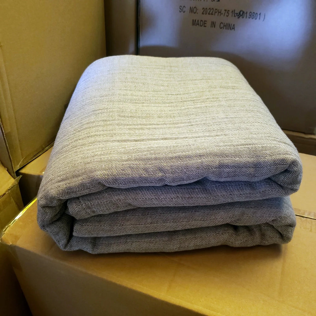 Japanese Blanket Pure Cotton 3 Layer Gauze Double Couple Bed Throw Blanket Simple Solid Color Quilt Bedspread Gery Cover Blanket