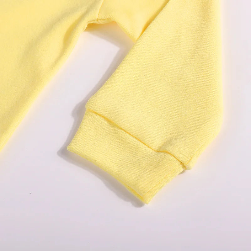 Baby Sets Boys Girls Clothing 100%Cotton Romper Solid Color Long Sleeve Bodysuits+Hat+Bib 3Pcs Set Spring Autumn Newborn Outfits