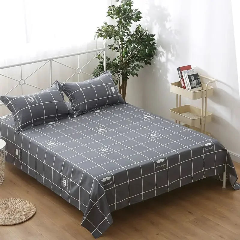 ‌Bohemian Bed Sheet Set - 400TC Mediterranean-Style Cotton with Fade-Resistant Dye for Dorm Essentials