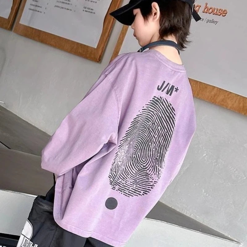 Printing Children's Clothing 7 To 12 Years Graphic T Shirts Boys' T-shirt Child Clothes Top Boy's Tshirt Kids Oversized 14 Boys'