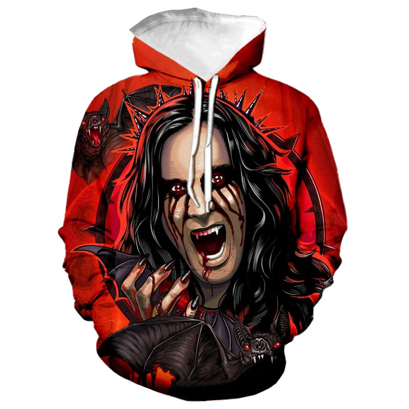 Ozzy Osbourne 3D Print Hoodies Men Women Fashion Streetwear Oversized Sweatshirts Hoodie Male Pullovers Tracksuit Man Clothing