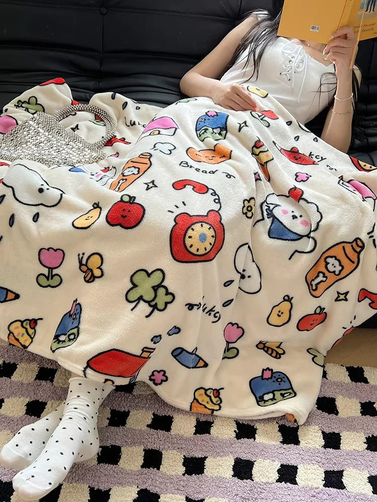 Cute Blanket Suitable for Gifting Daily Home Use Parties Camping Usable in All Seasons