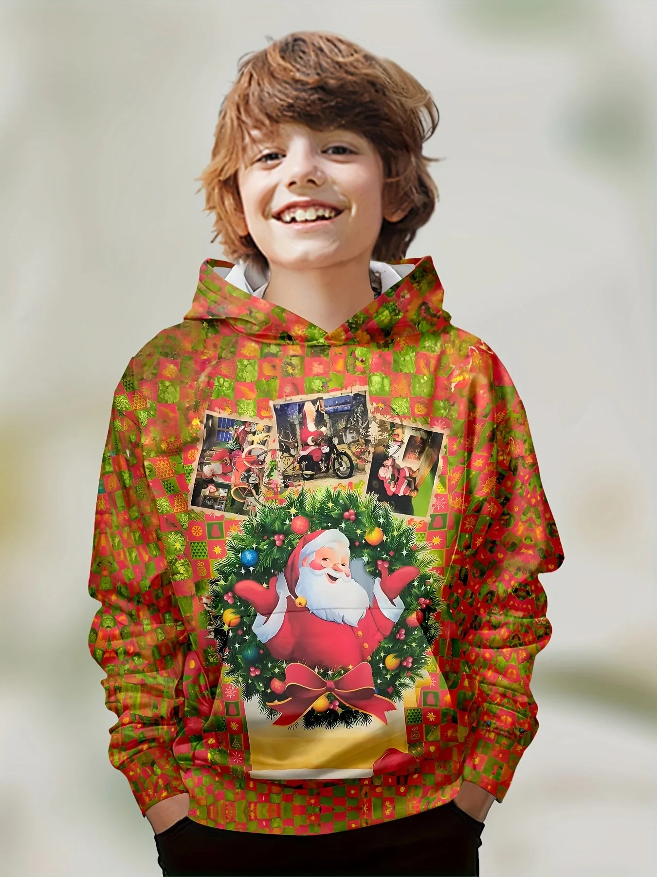 Kids Clothes Boys Hoodies Long Sleeve 3D Christmas Print Children Spring Fall Clothes Stylish Party Ambiance Girl Clothes Tops