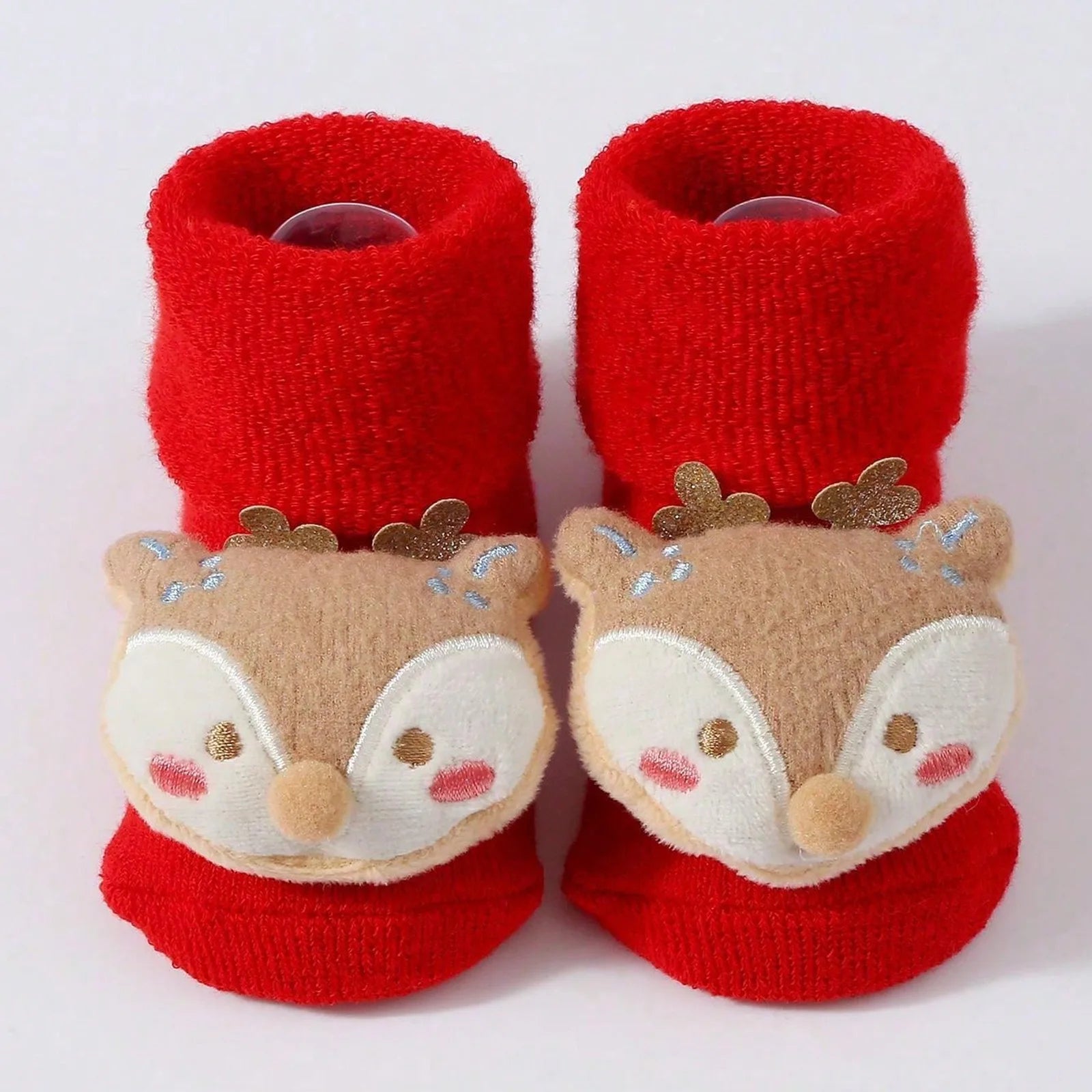 Cute Elk Santa Claus Doll Knitted Baby Socks Newborn Toddler Soft Snowman Warm Floor Socks Girls Infant Boys Mid Socks New