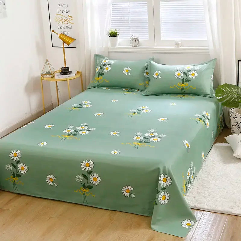 Beautiful and Lovely  Bed Sheet Patterns with Rich Colors for Student Dormitories Single Bed Sheets Double Beds  Simple Bedding