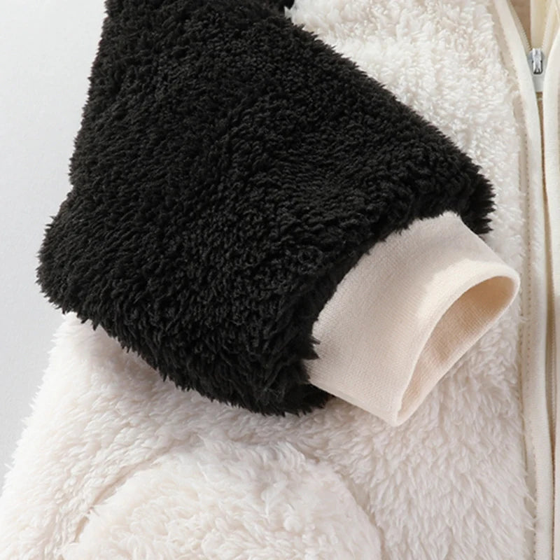 Soft Newborn Baby Jumpsuit Flannel Autumn Winter Boys Girls Clothes Cartoon Newborn Bodysuit Coat Warm Rompers for Babies 0-18M