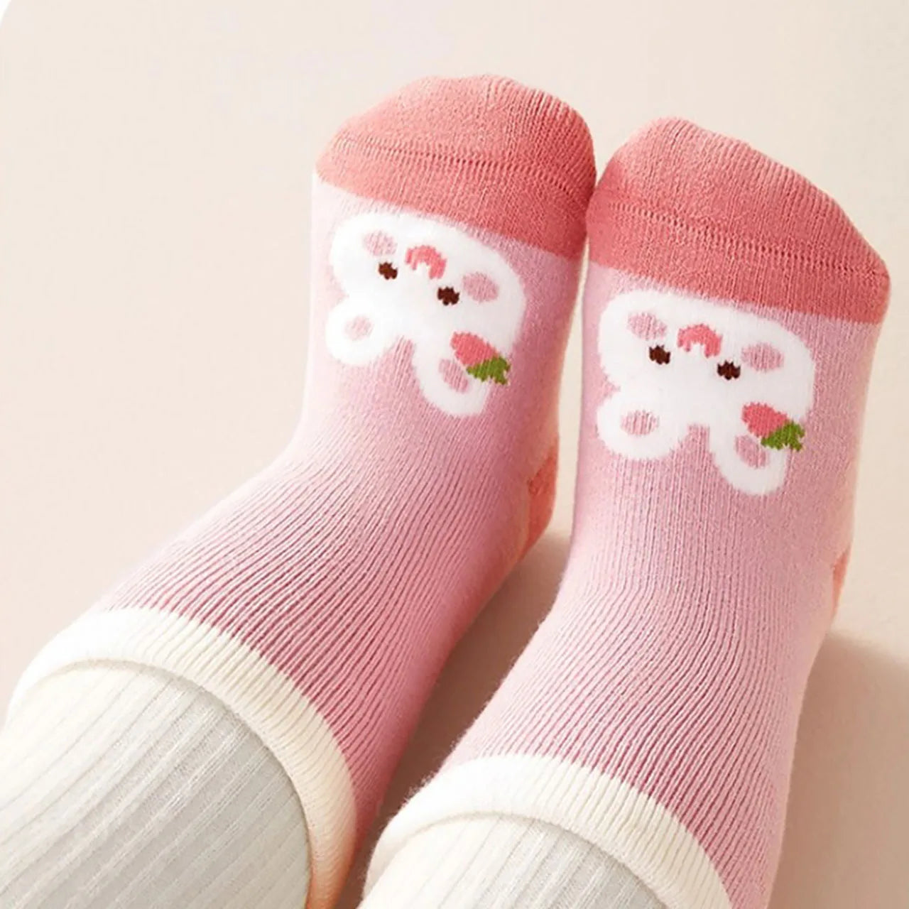 3Pairs Newborn Plush Sock Winter Warm Kids Middle Tube Socks Thicken Velvet Anti-Cold Baby Footwear Cute Cartoon Children Socks