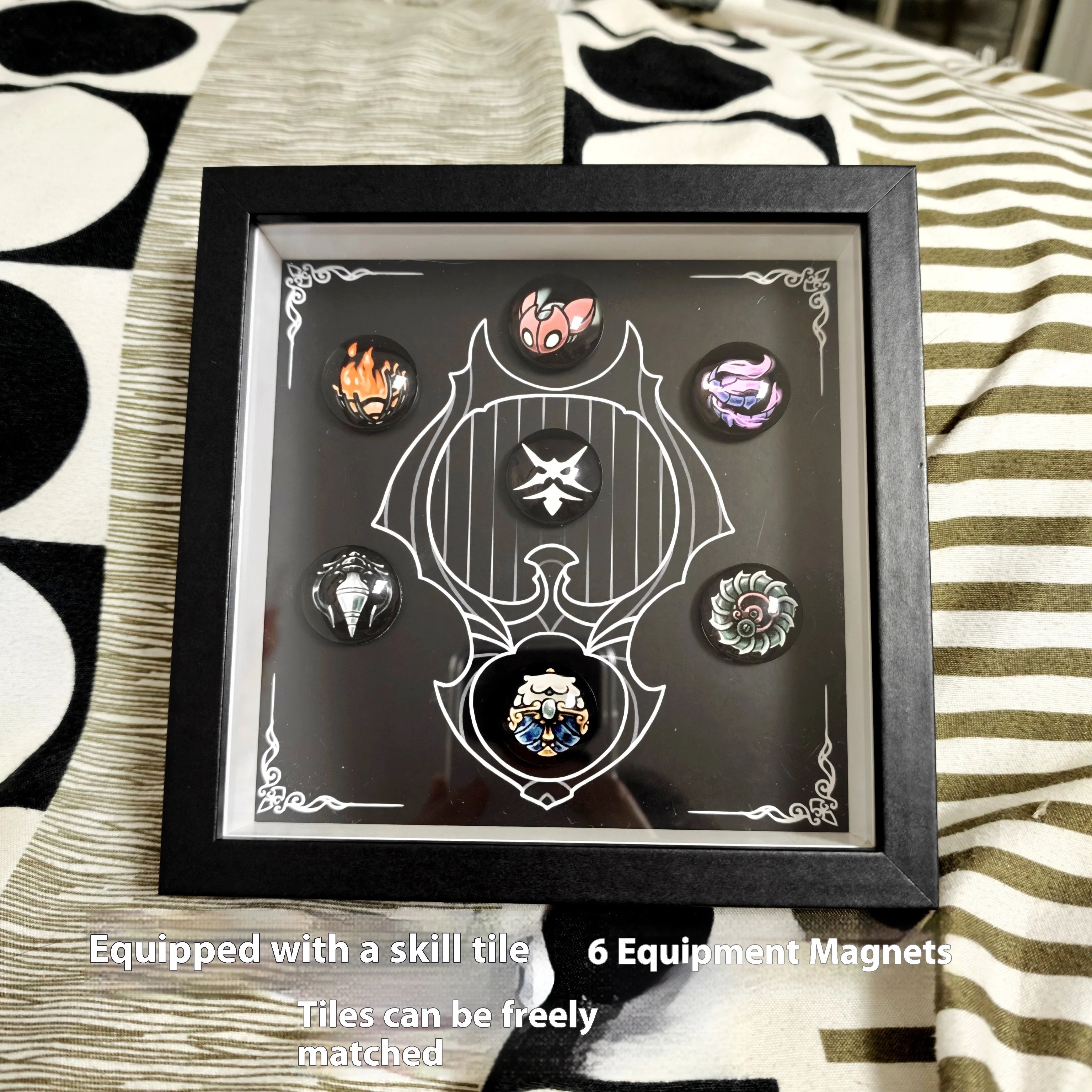 Hollow Knight Silksong Charm Set - Full Collection Magnetic Replica with Display Frame Official Style Collector's Edition