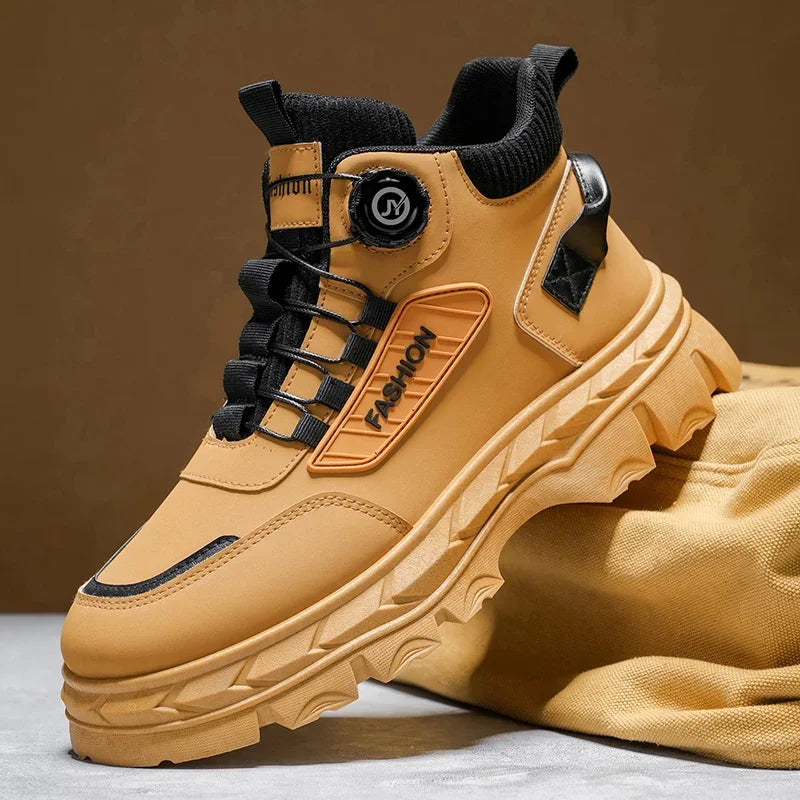 Designer 2025 New Men's Boots Casual Shoes Winter Thick Bottom Leather Chelsea Cowboy Outdoor Work Ankle Sports Shoes