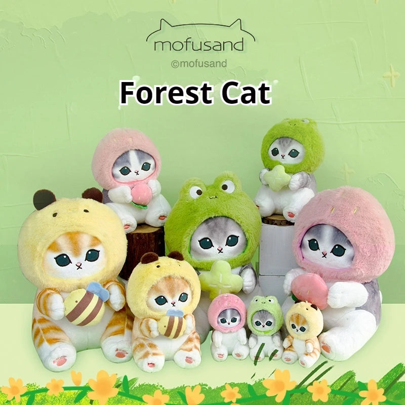 Mofusand Genuine Shark Cat Forest Series Cat Fu Plush Doll Girl Heart Gift Cute Doll Ornaments Pendant Keychain Girl Gift