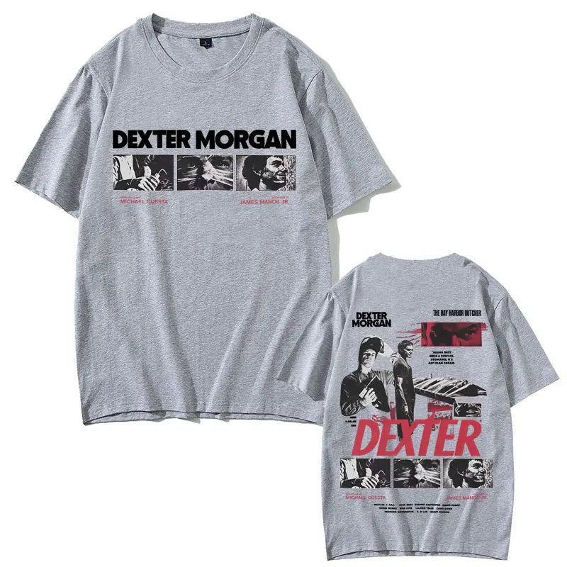 Best-selling Dexter Morgan Bay Harbor Butcher T-shirt Summer Men's Casual Retro Cotton Oversized T-shirt Top Fashion Street Wear