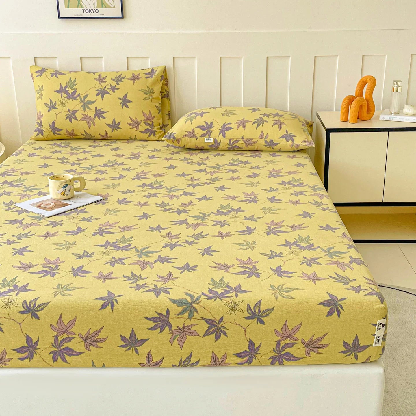 Soft Bedsheets Floral Style Bed Cover Elastic Bed Linen for Home Non-slip Fitted Sheet постельное белье (Pillowcase Need Order)