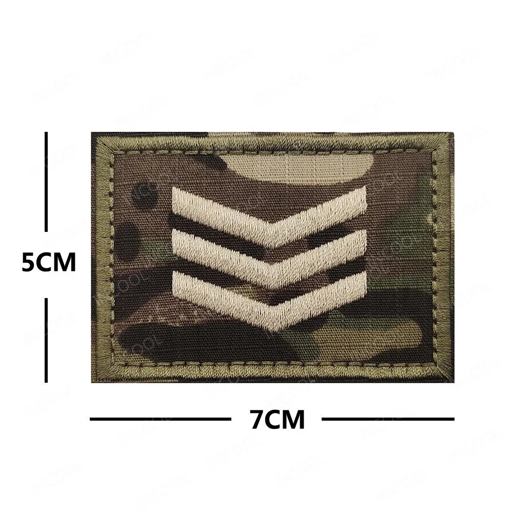 Infrared Reflective IR Rank Patch Uniform Ranks Embroidered Patches Appliques Shoulder Decorative Armband MED Badge For Clothing
