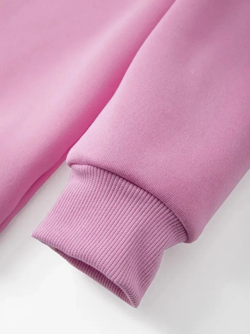 Cute Elsa Pattern Children's Long-sleeved Hooded Sweatshirt for Autumn and Winter Travel Wear Suitable as a Gift for Children