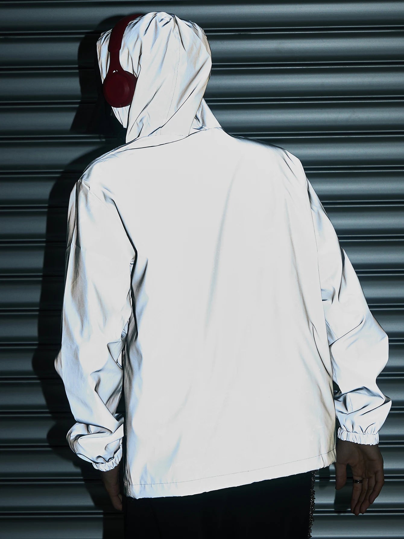 Night Reflective Clothes Spring New Men's Hooded Jacket Outdoor Run Casual Windproof Coat Couples Hip-hop Streetwear S-5XL