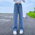 Teenage Girls Jeans 2025 Spring Autumn Casual Fashion Loose Blue Kids Leg Wide Pants School Children Trousers 6 8 10 12 Year