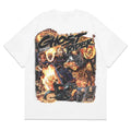 Ghost Rider Hand-painted Comic Print T-shirt Marvel Summer New Men's and Women's Plus Size Trend Loose Casual Short-sleeved Top