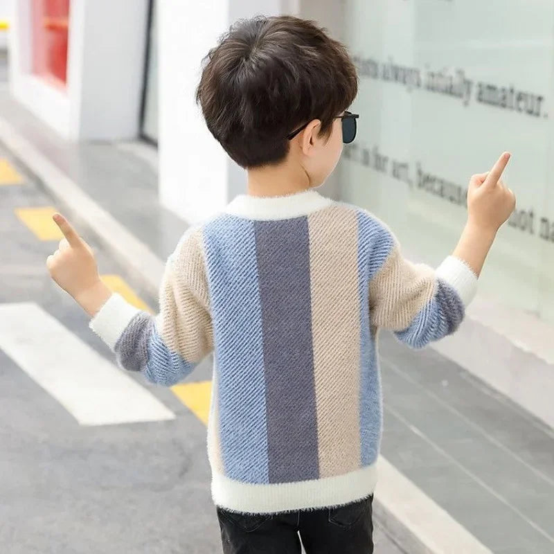 Children's Winter New Cotton Clothing  teenage boys Sweater Children's clothing fall knit sweater 10 12 14 years