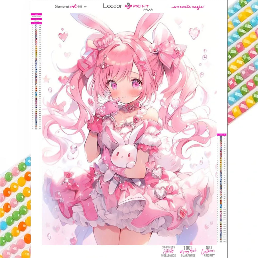 Diamond Painting 2024 Cartoon Girl Picture Full Drill Mosaic Embroidery 5d Diy Cross Stitch Kit Home Decor Gift алмазная мозаика