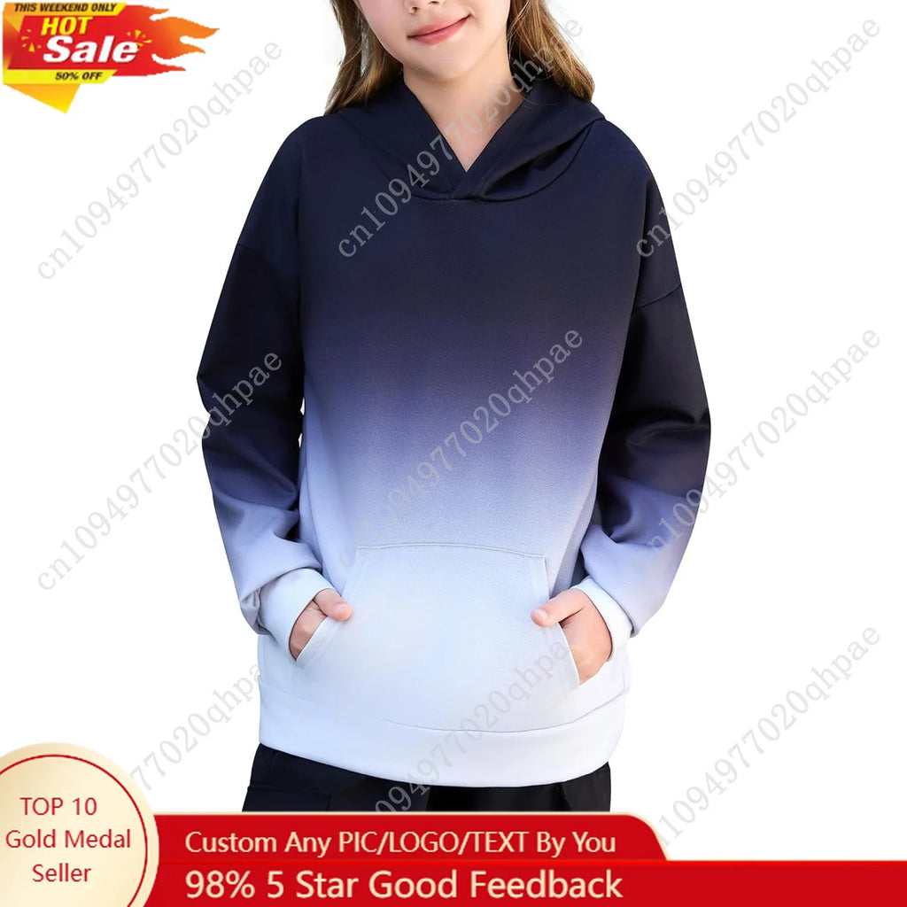 Cute Tie Dye Graphic Hoodies for Teen Girls Gradient Clothes for Girls