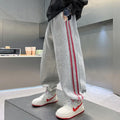 Boys' Cotton Casual Pants Kids Grey Trousers Sweatpants Outdoor Clothes for Children Boys Clothing 10 To 14 Years 2025 New