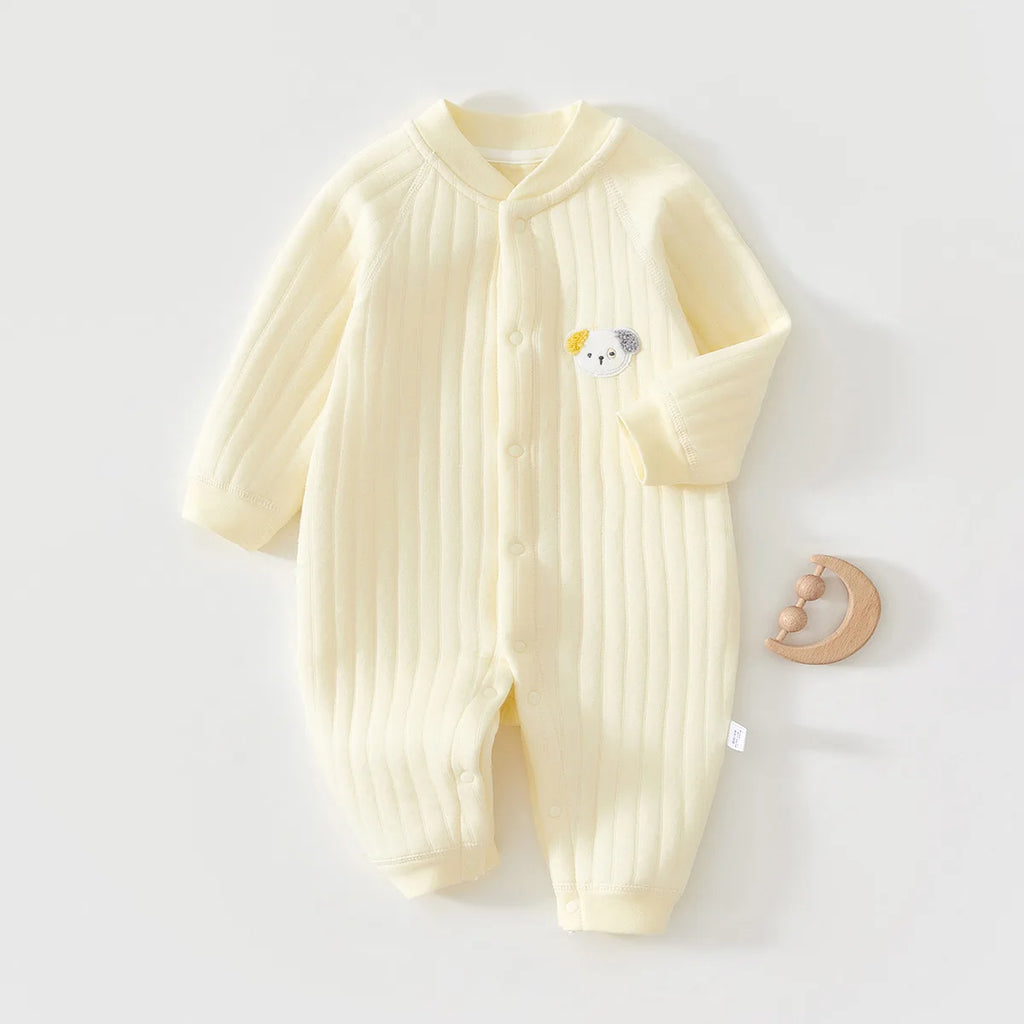 AYNIGIELL High Quality Thickened Warm Jumpsuit for Newborn Boys in Autumn and Winter 0-18 Months Baby Girl Cartoon Dog Pajamas