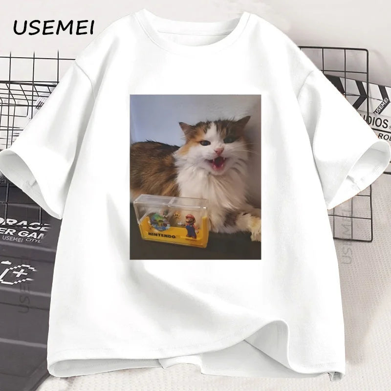 Forsaken Skin 007n7 Love Cat T Shirt Men Women Game Cosplay Tshirt Funny Graphic Tees Cotton Short Sleeve Round Neck T-shirt