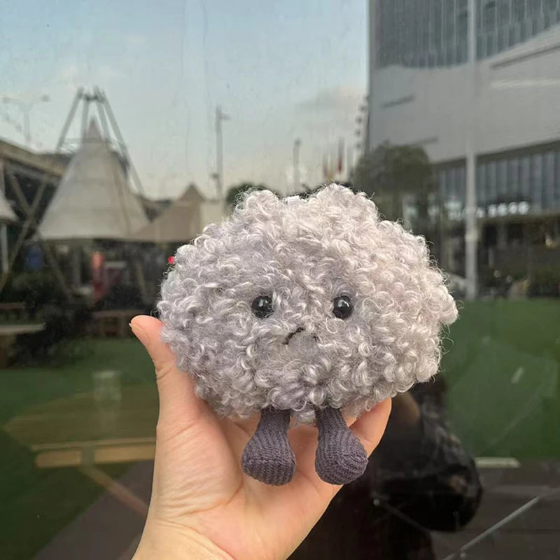 10cm Kawaii Dark Cloud Plush Keychain Cute Plush Toy Keyring Lovely Bag Pendant Backpack Hanging Decoration For Kids Girls Gifts