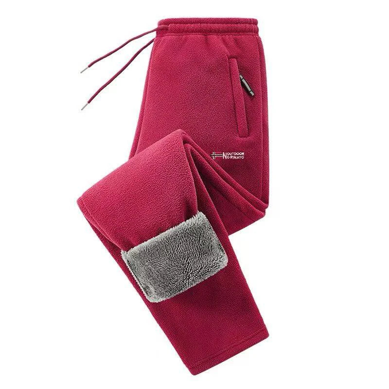 Men Fleece Thickening Casual Pants Winte Windproof Keep Warm Comfort Solid Straight Pants New Fashion Versatile Sweat Pants Men